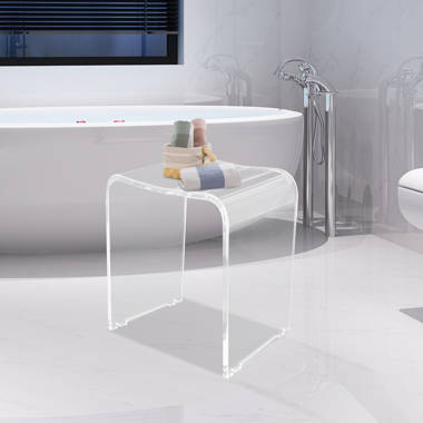 Acrylic best sale shower bench